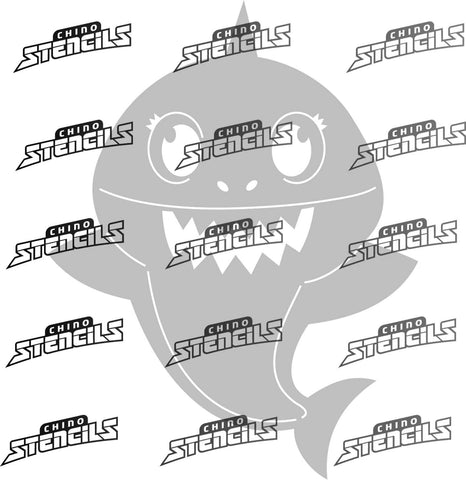 Shark Baby Girl #1847A art stencil