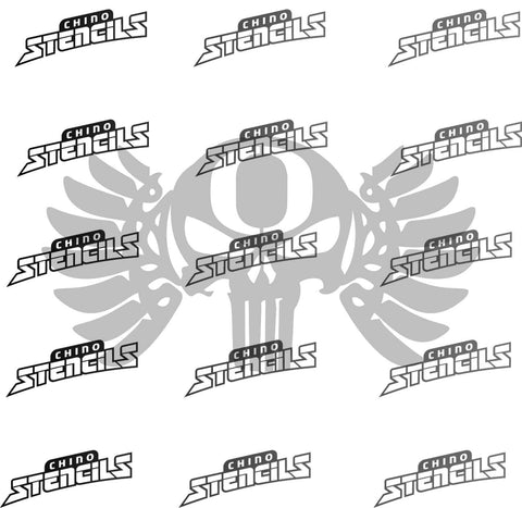 College Punisher Duck (2) #1871 art stencil