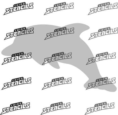 Beach Design ( Dolphin ) # 1876 art stencil