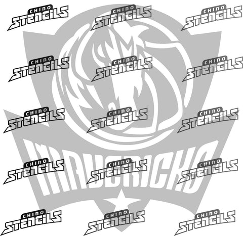 Basketball Mavericks # 1884 art stencil