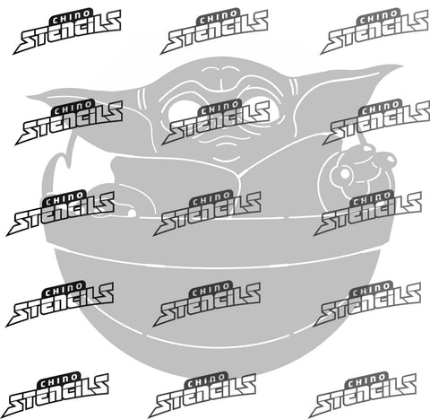 Star Wars # 1889 Baby Yoda art stencil