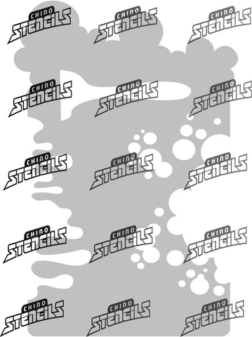 Background Texture - # 1895 Drips Drops Cloud stencil, Art template, Texture