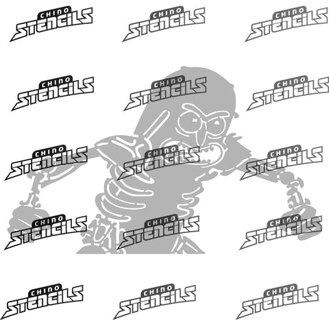 Rick ( Angry ) # 1901 Hat airbrush art stencil hobby template Fan art gift