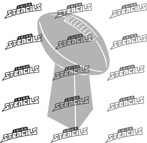 Football Championship trophy # 1931 stencil art stencil