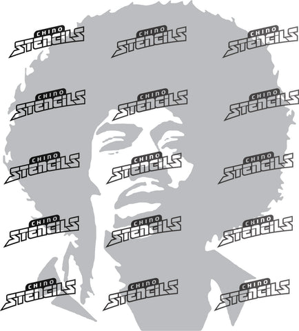 Star / Celebrities Jimmy Hendrix Silhoutte # 1935 art stencil