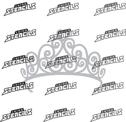 Princess Crown Tiara # 1950 art stencil