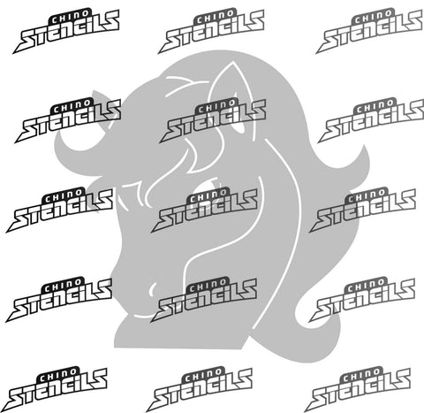 Horse Head (PC) # 1957 art stencil / template