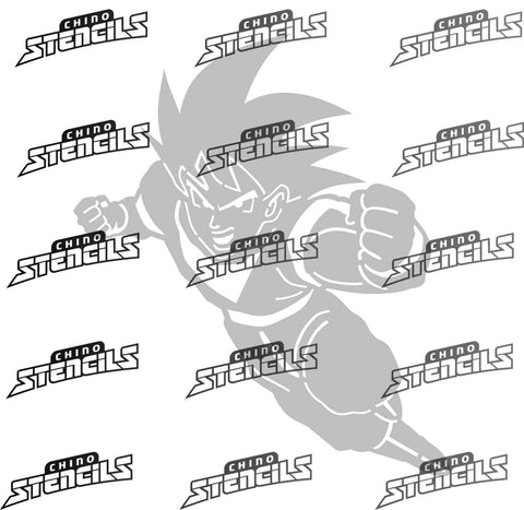 Goku Flyin DBZ  # 1960 art stencil