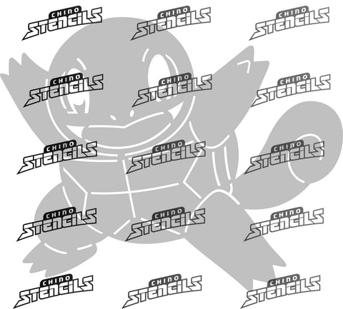 Squirtle  # 1990 art stencil
