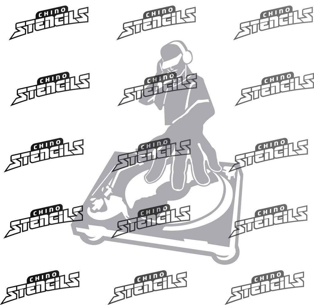 Music DJ # 2013 art stencil – Chino Stencils