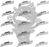 Dragon ( Birthday )  # 2077 art stencil