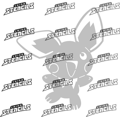 Peechu Pokemon # 2099 art stencil