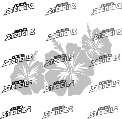 Hibiscus Flowers art stencil # 2147