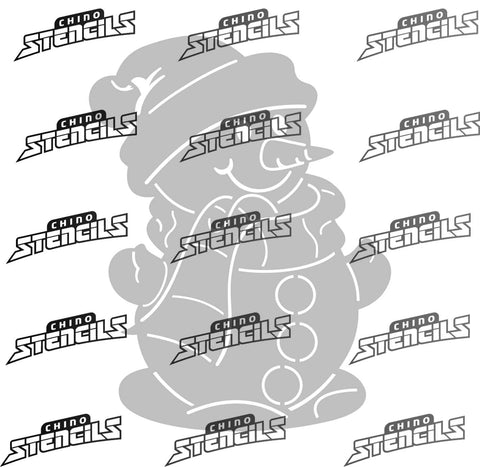 Christmas Snowman art stencil # 2136
