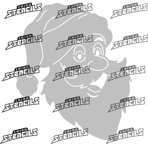 Christmas Santa art stencil # 2137