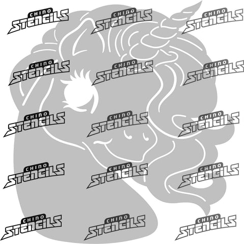 Unicorn Pony Fan art stencil # 2143