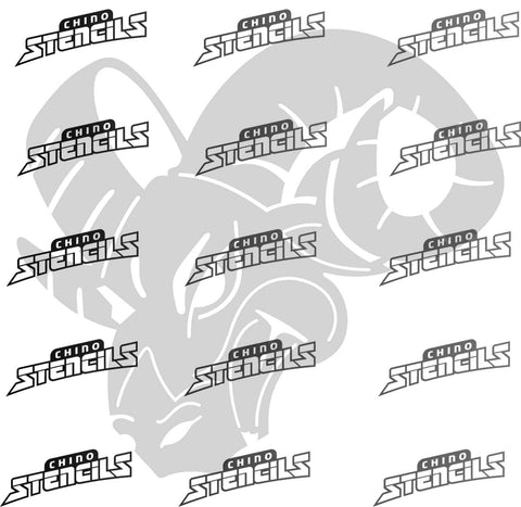 Football Rams  # 2171  art stencil