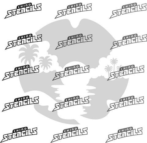 Beach Design  # 2181 art stencil