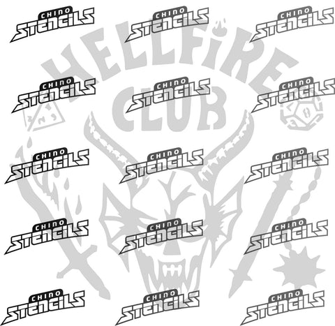 Stranger Things Hell fire # 2206 art stencil