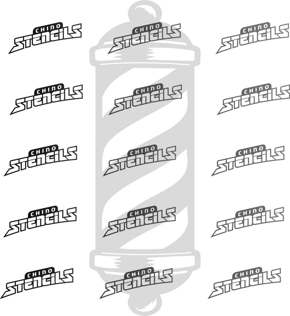 Barber Pole # 2224 Fan art stencil design – Chino Stencils