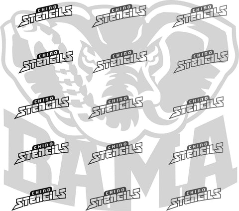 College Alabama # 2229 art stencil