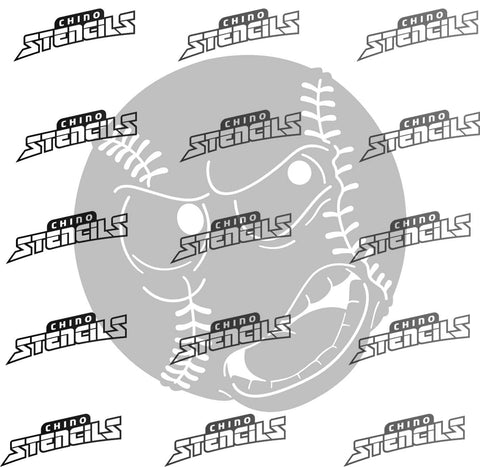 Baseball (Angry) # 2242 B Fan art stencil design