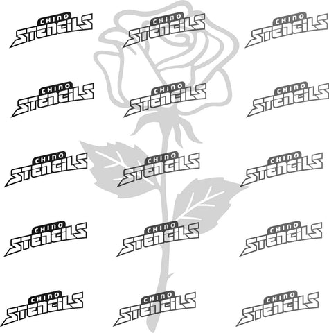 Rose (A) # 2258 art stencil / template