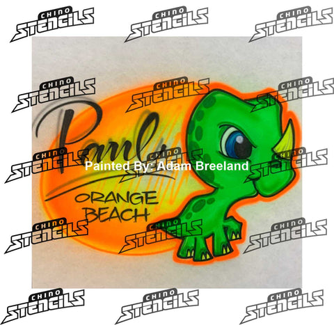 Dinosaur Tricerotop  # 2263 art stencil