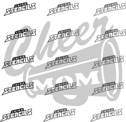 Cheer MOM Megaphone # 2304 art stencil / template