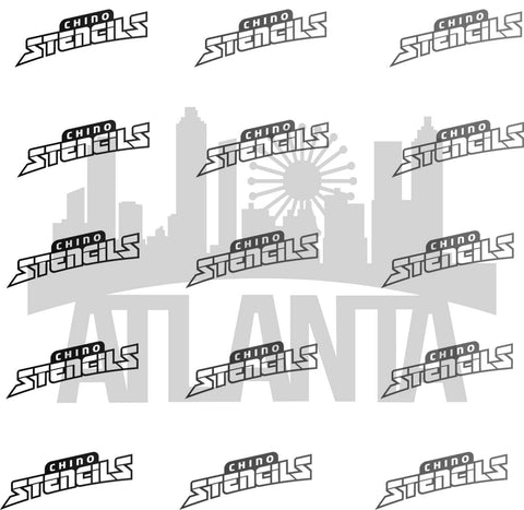 Atlanta City Skyline # 2325 art stencil / template