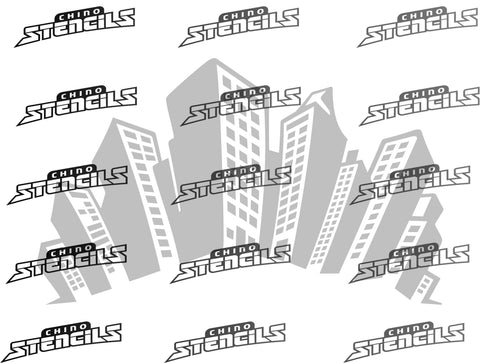 City Skyline # 2355 art stencil / template