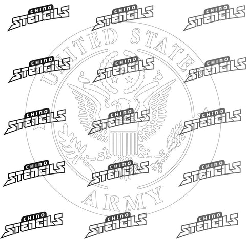 Military Army # 2362 art stencil / template