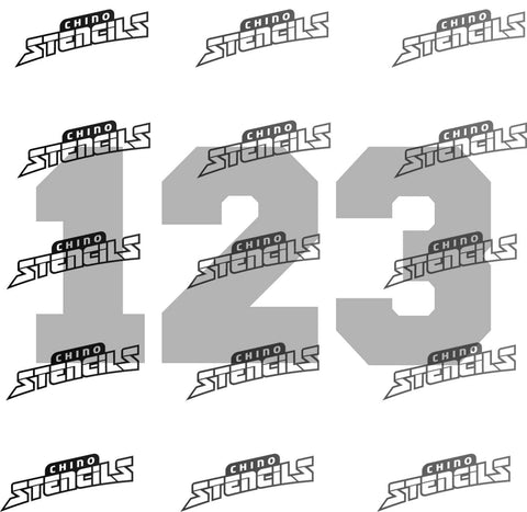 Jersey Numbers  # 715 art stencil
