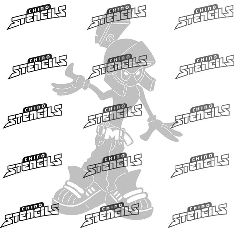 Cartoon hip hop Marvin  # 77 art stencil