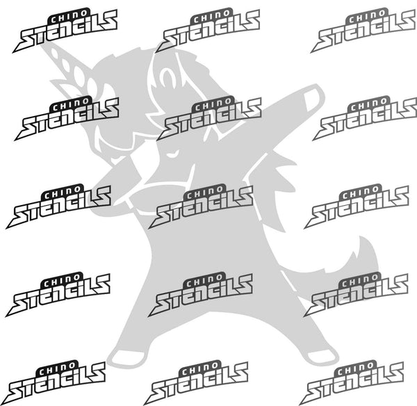 Unicorn Dabbing #1589 art stencil – Chino Stencils