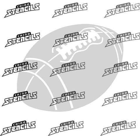 Football # 925 art stencil Template