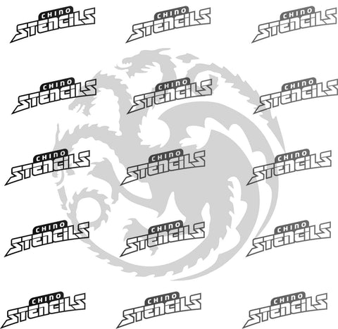 Game of Thrones Targaryen art stencil Template