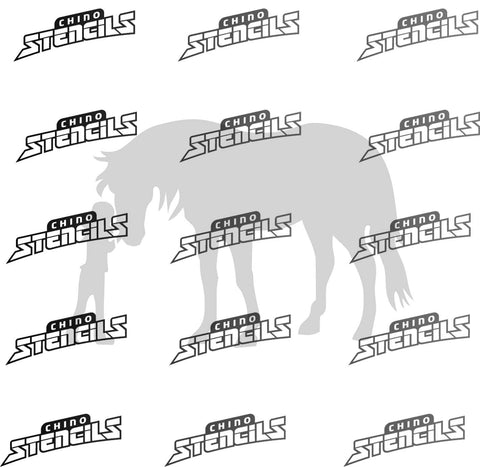 Horse w/ Girl # 632 art stencil / template