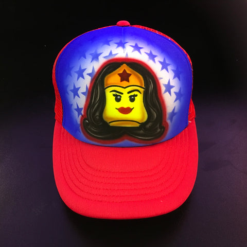 Airbrush Hat Lego wonder woman fan art