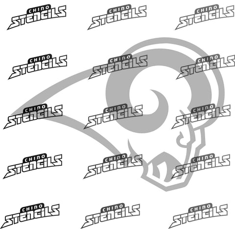 Football Rams  # 1214 art stencil