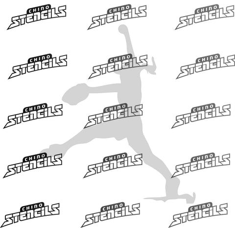 Softball Pitcher #1568 art stencil / hobby template Fan art / Airbrush stencil