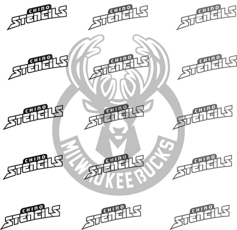 Basketball Bucks art stencil