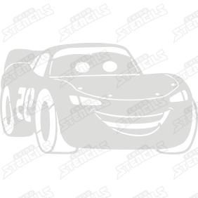 Cars Lightning Mac Queen # 104 art stencil