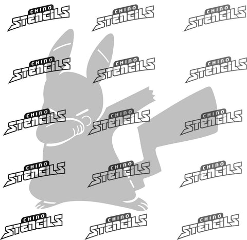 Pikachu Dabbing # 1842 art stencil