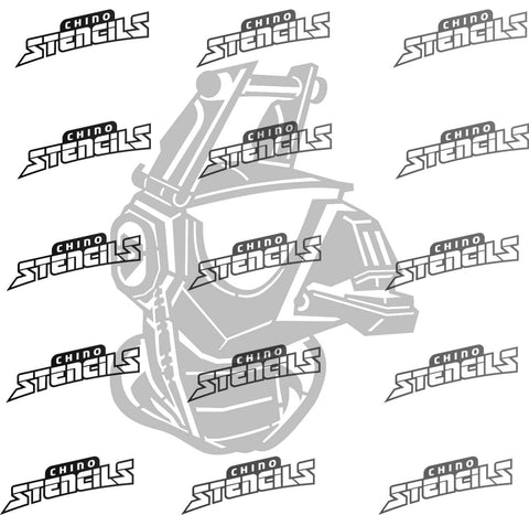 Fort Nite DJ LLAMA art stencil