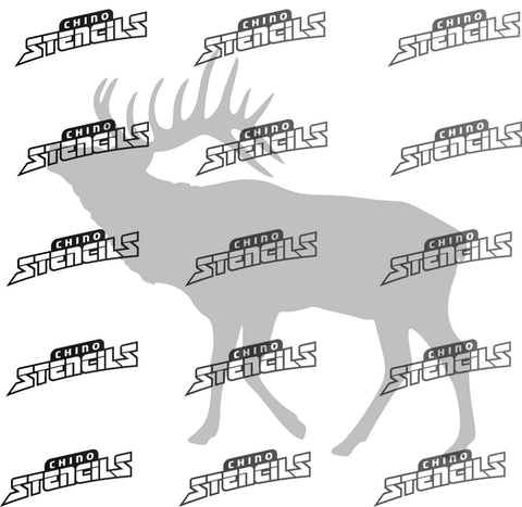 Hunting Elk  # 2011 art stencil