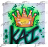 King Crown art stencil / template airbrush t-shirt hat clip art