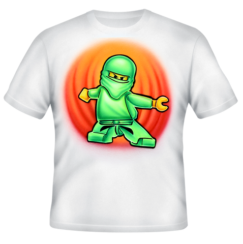Custom Airbrushed T-shirt - Lego Ninjago Design