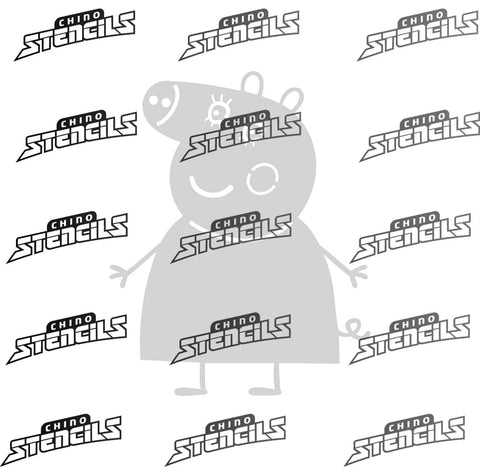 Peppa Pig art stencil Template