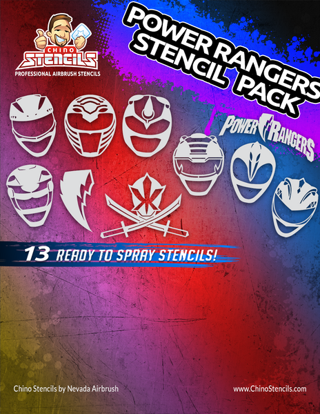 13 Power Rangers Designs Pack – Chino Stencils